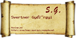 Svertner Györgyi névjegykártya